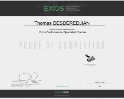 Certification de spécialiste de la performance